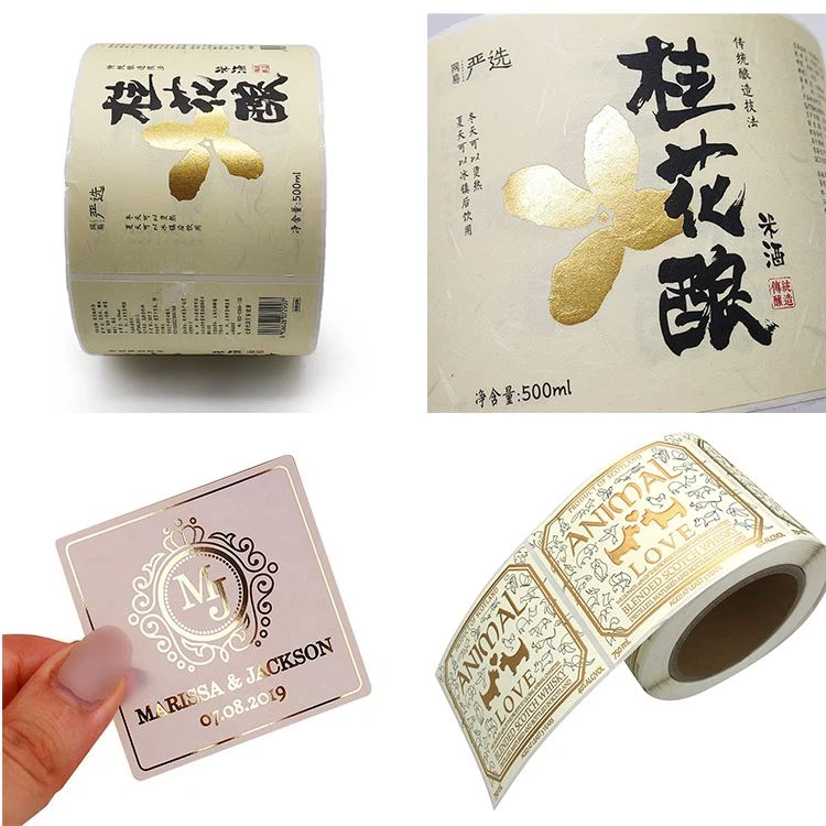 textured paper labels on rolls