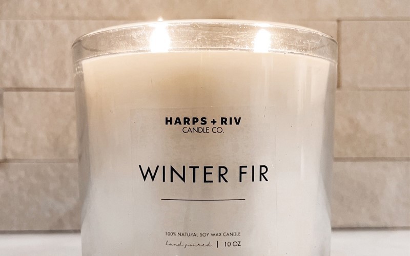 Clear sticker labels for candles