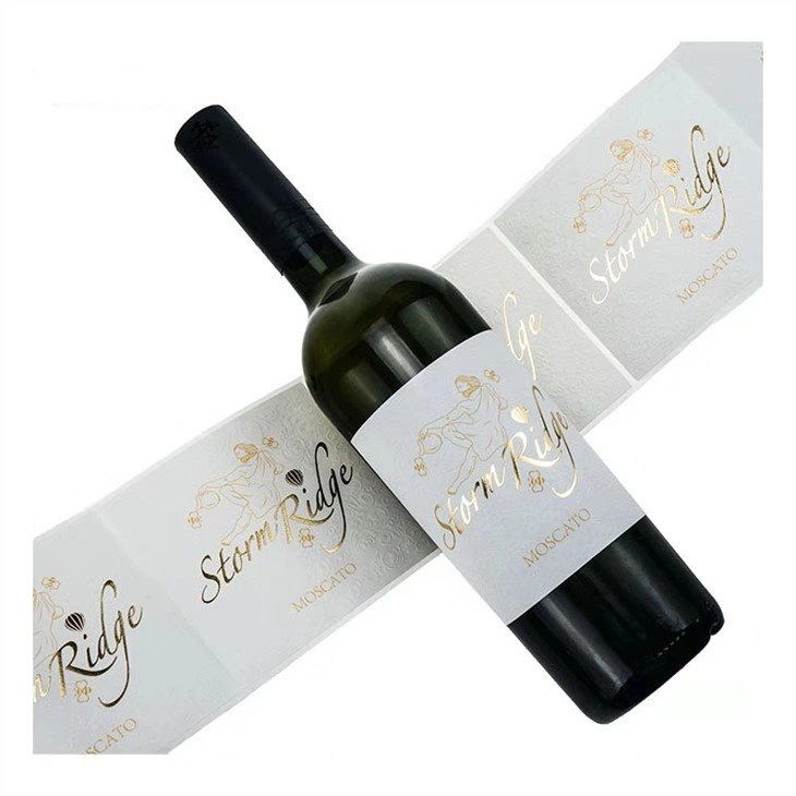 textured sticker for wine bottle