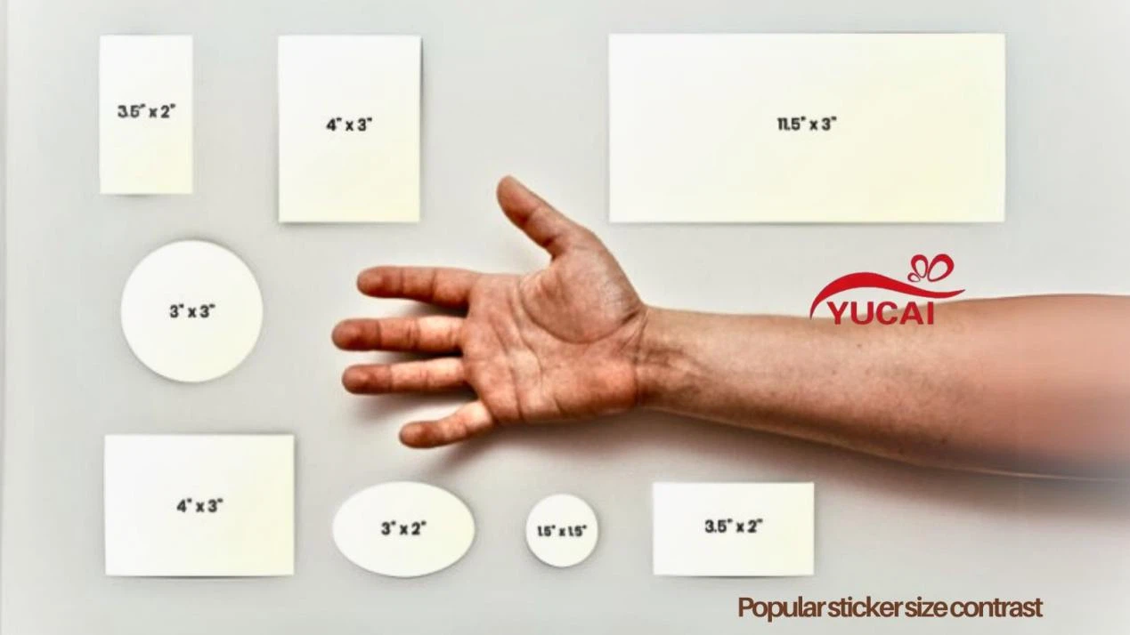 Common types of stickers and their sizes Common types of stickers and their sizes